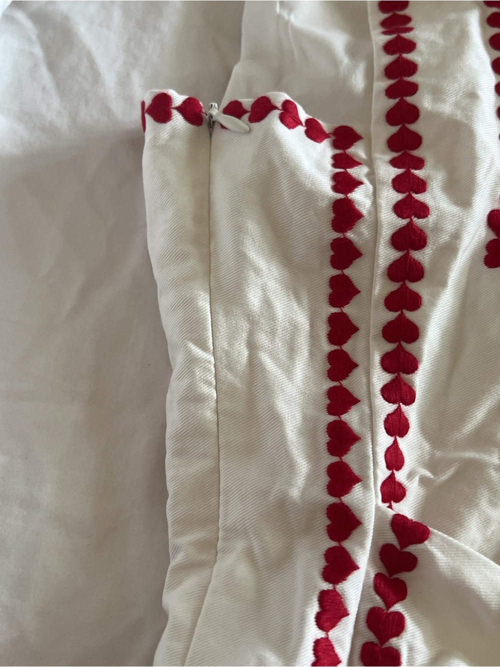 NWT Commense White Red Trim Maxi Dress Tie Back Cotton Vacation Dress Size M - Picture 13 of 13